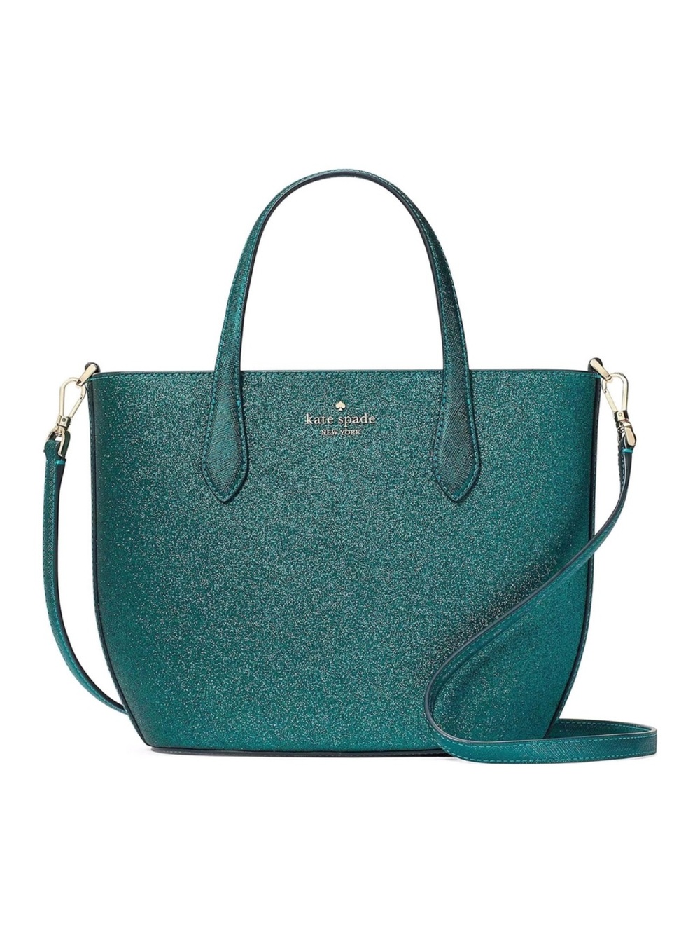 Kate Spade Emerald Green Glitter Handbag